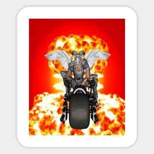 Biker of the Apocalypse-Conquest Sticker